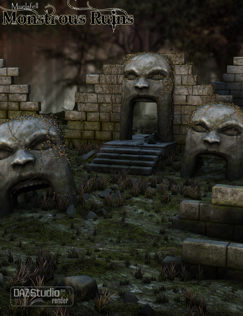 Muelsfell Monstrous Ruins by: E-Arkham, 3D Models by Daz 3D
