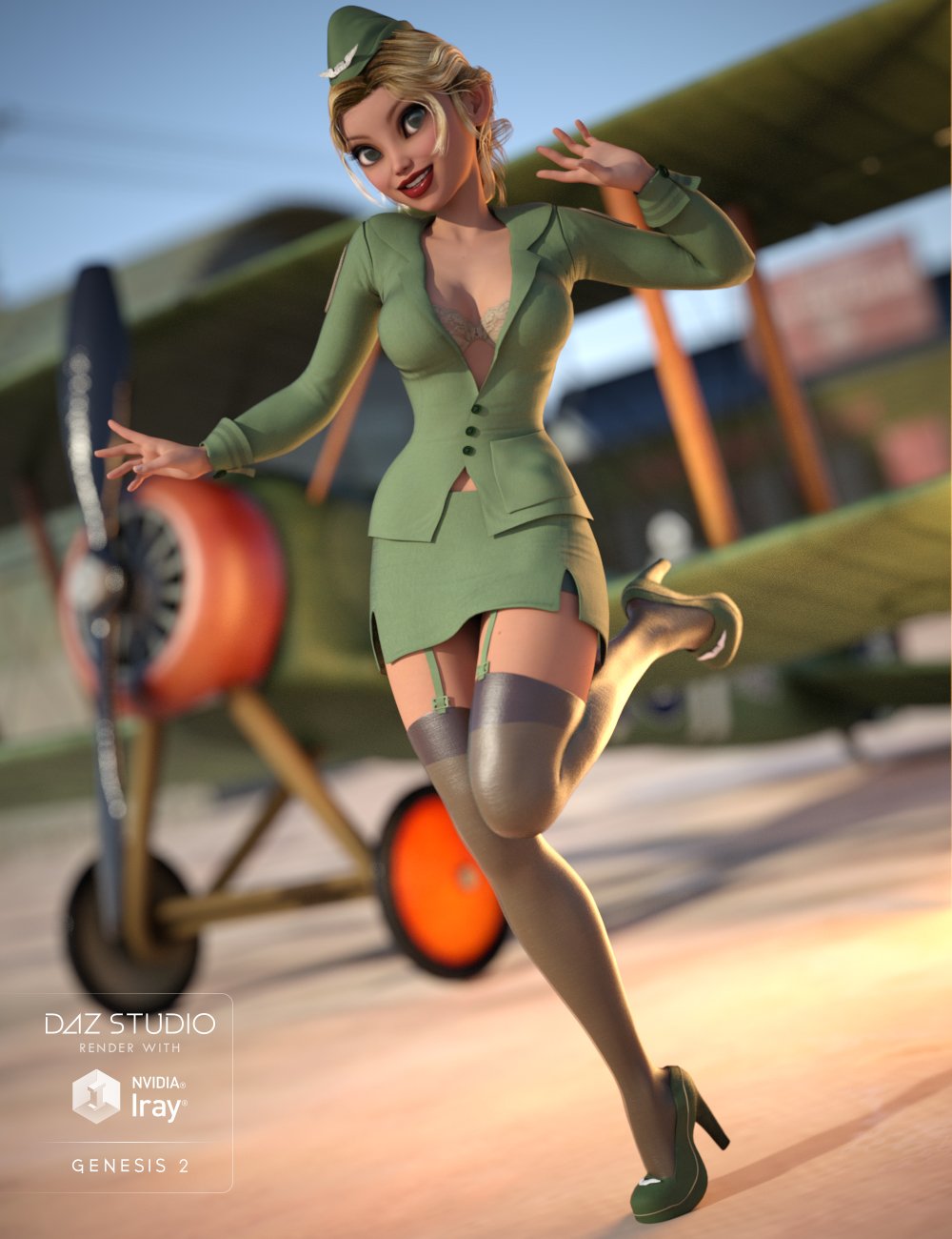 Captain Cupcake for Genesis 2 Female(s) by: 3DLustEmilyPaige, 3D Models by Daz 3D