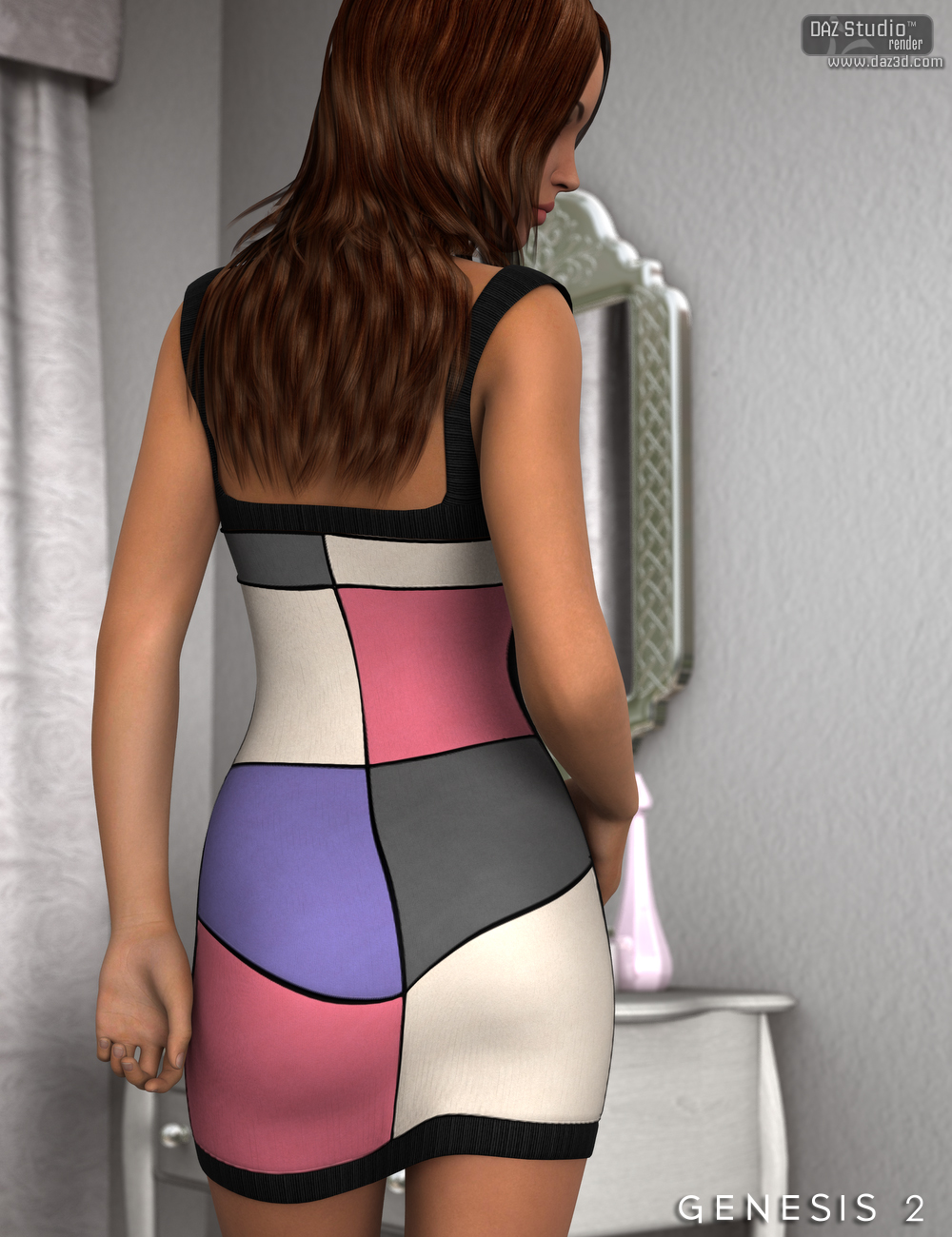 Rhea Dress for Genesis 2 Female(s) by: Nikisatez, 3D Models by Daz 3D
