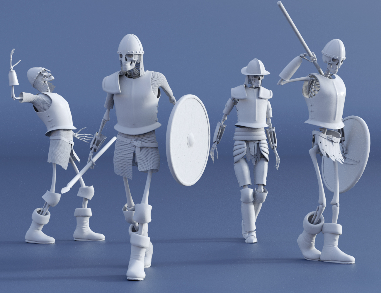 LoREZ Skeleton Army by: Predatron, 3D Models by Daz 3D