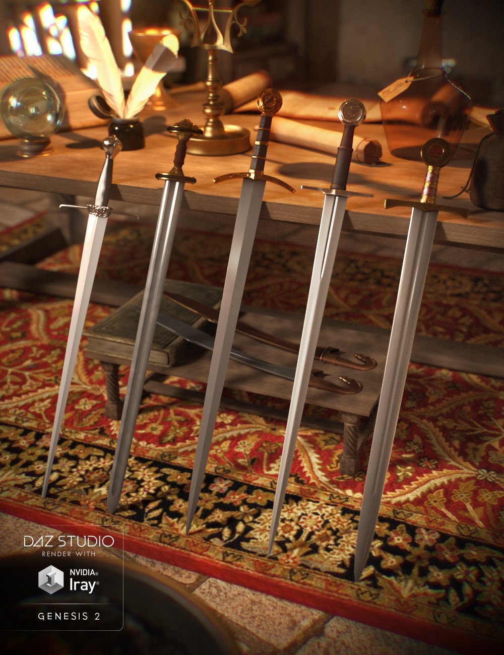 Swords of History by: Valandar, 3D Models by Daz 3D