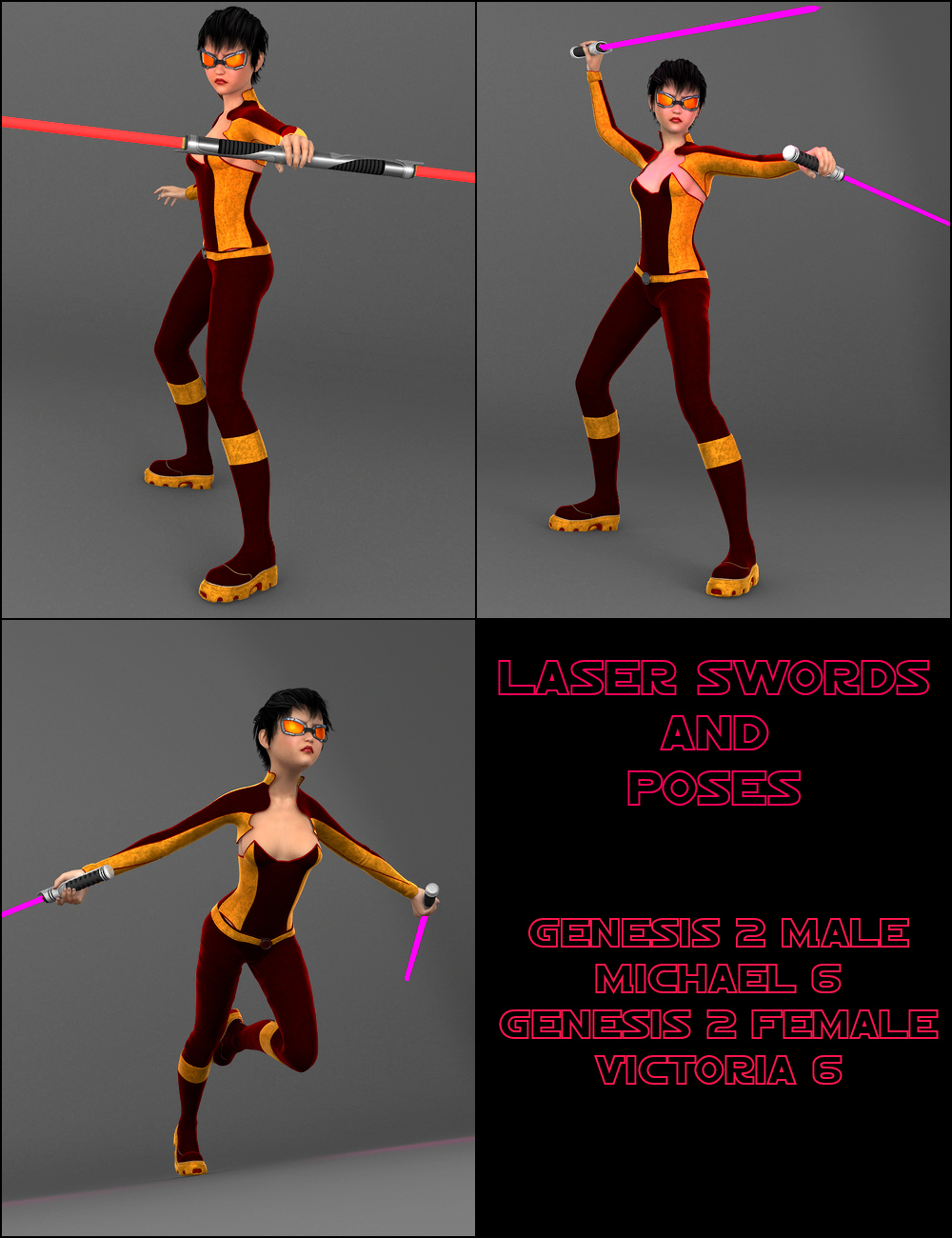 Laser Sword and Poses Laser Sword and Poses by: Mattymanx, 3D Models by Daz 3D