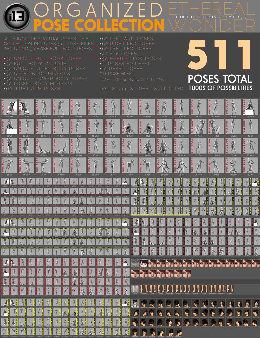 i13 Ethereal Wonder Pose Collection i13 Ethereal Wonder Pose Collection by: ironman13, 3D Models by Daz 3D