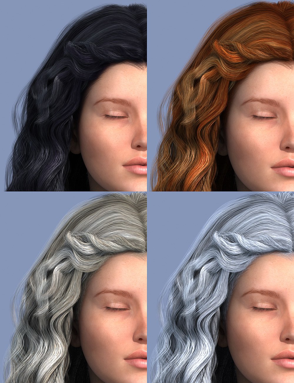 Udane Hair Frizzies - Realistic Hair Augmentation for DAZ Studio | Daz 3D