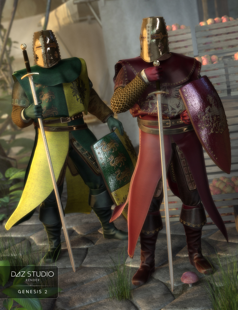 Knight Guard Round Table Textures by: Arien, 3D Models by Daz 3D