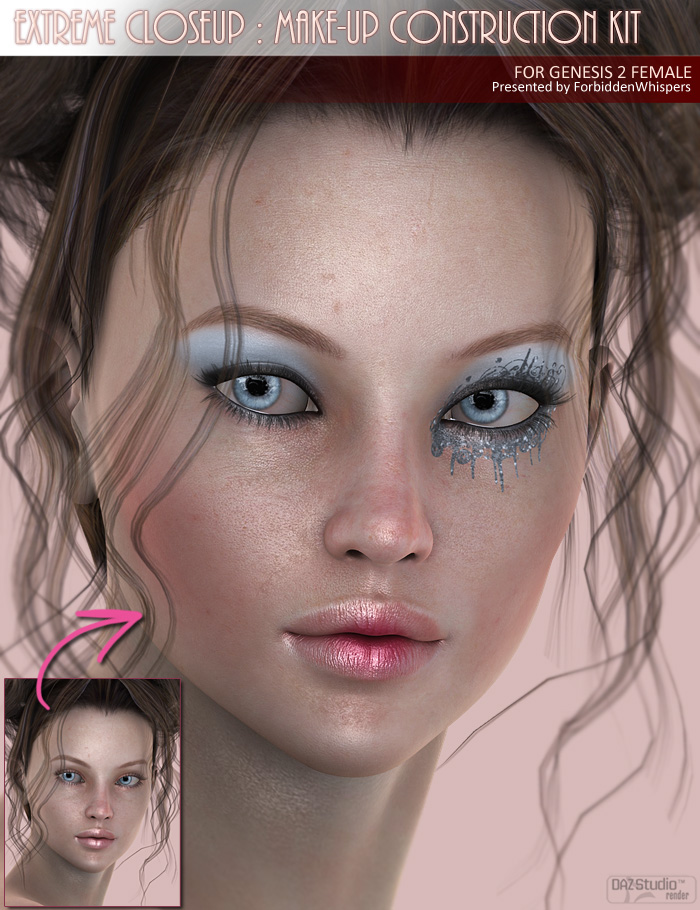 Extreme Closeup: Makeup for Genesis 2 Female(s) | Daz 3D