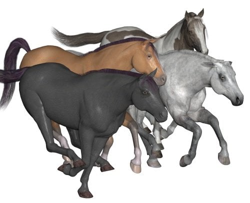 Millennium Horse Unicorn Poses 1 by: Digiport, 3D Models by Daz 3D