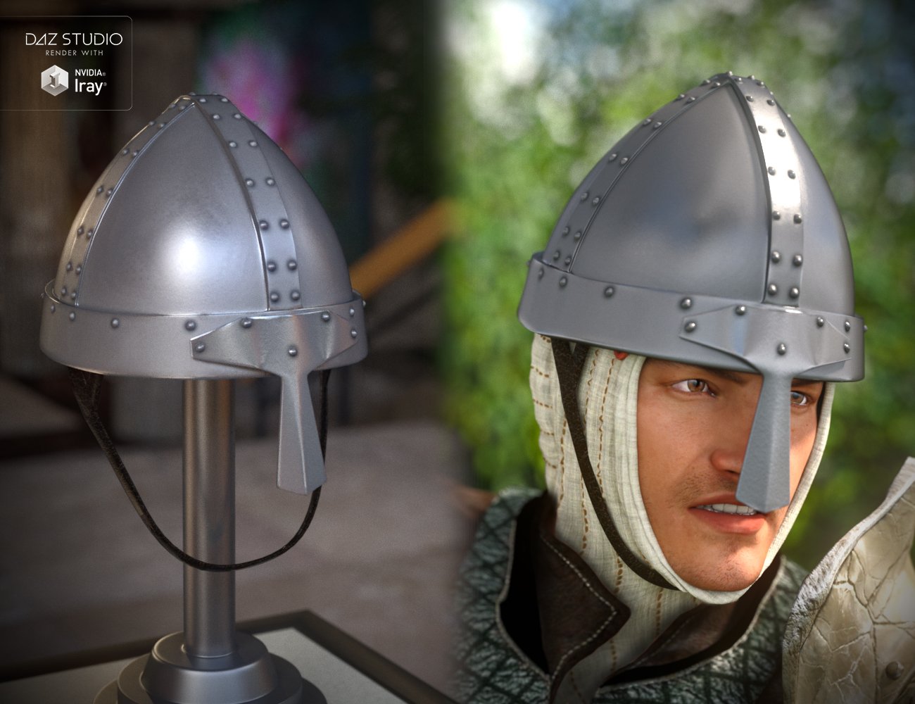 Helms of History for Genesis 2 Male(s) by: Valandar, 3D Models by Daz 3D