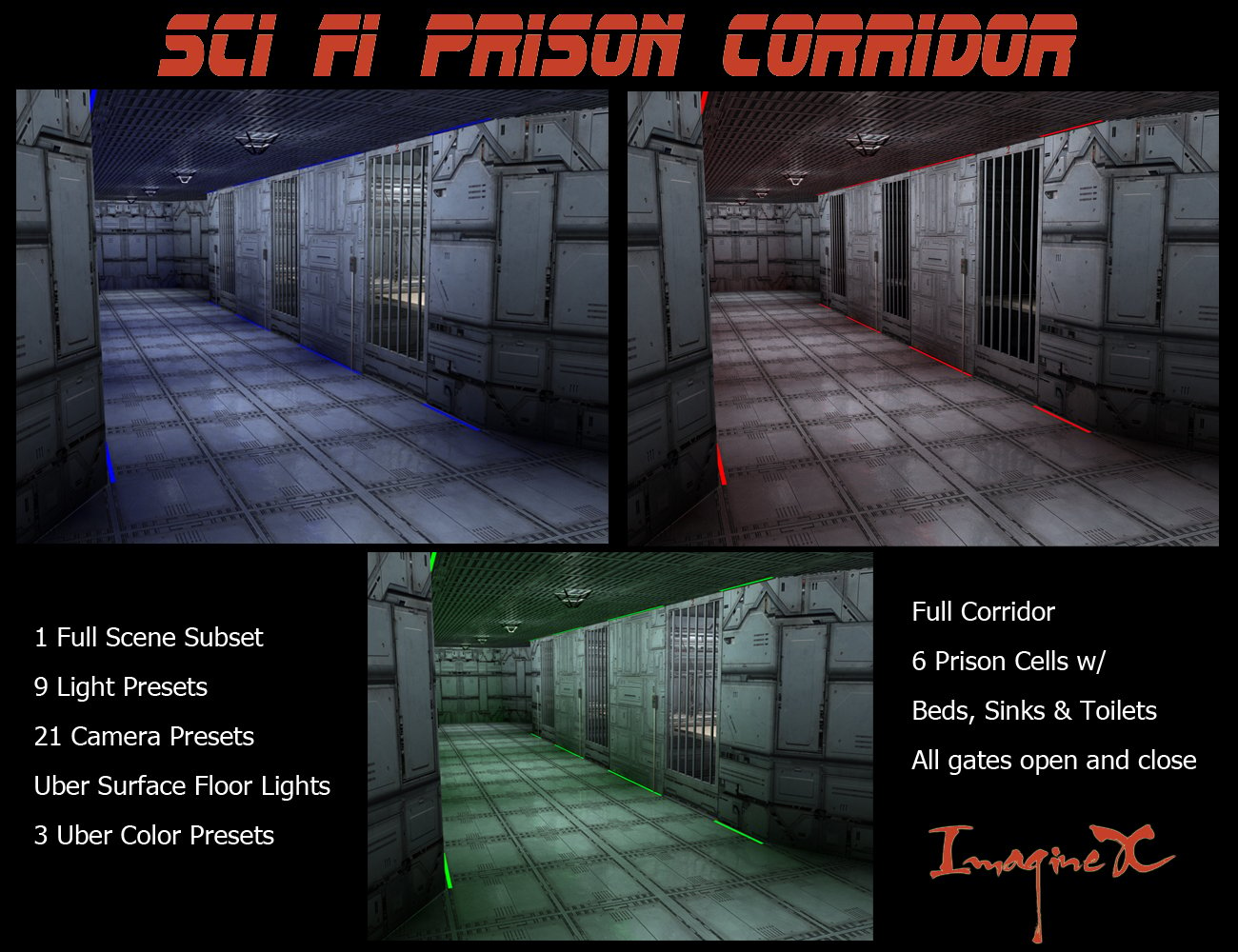 Sci Fi Prison Corridor | Daz 3D