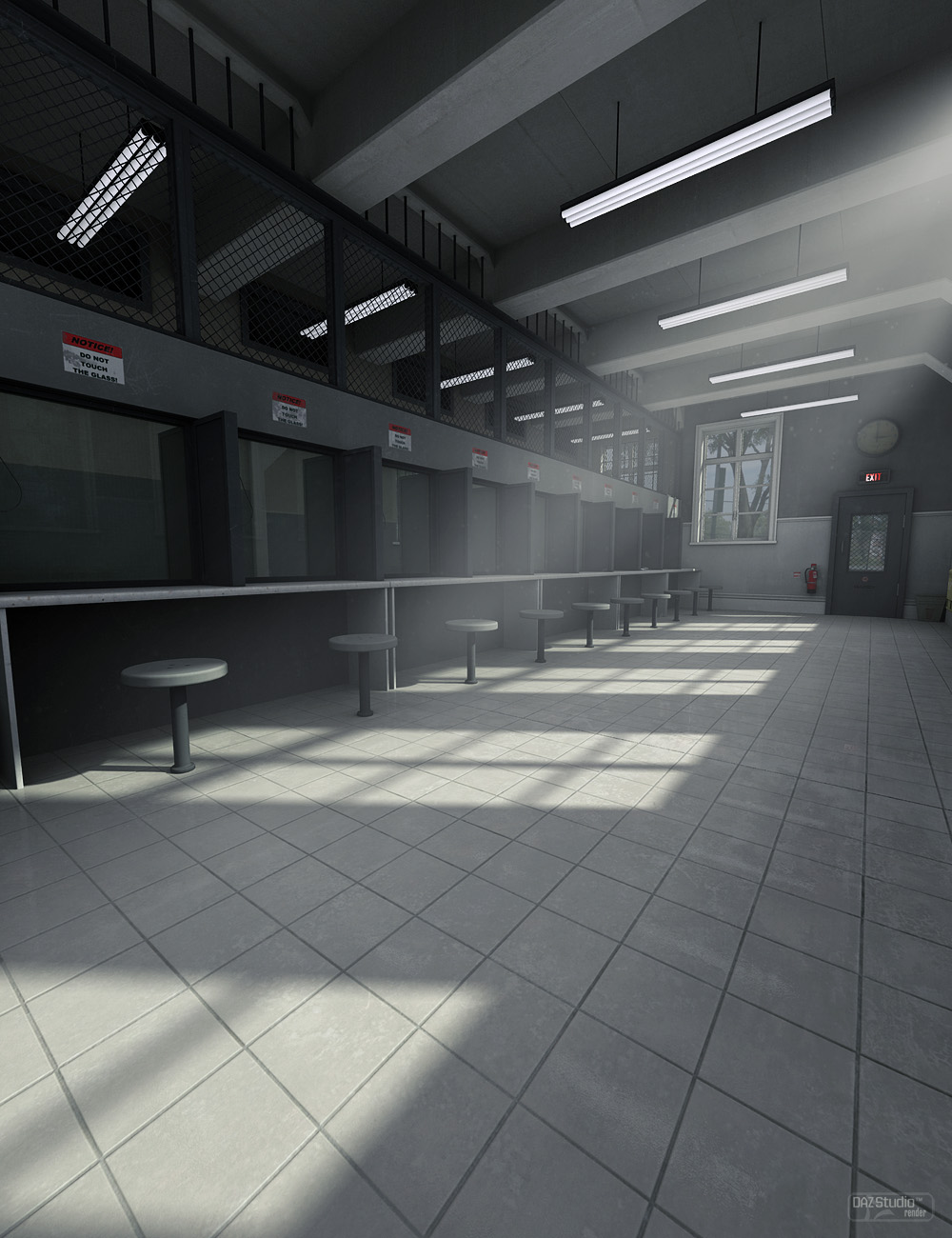 Prison Visitors Room by: ForbiddenWhispersDavid Brinnen, 3D Models by Daz 3D