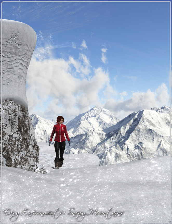 Easy Environments: Snowy Mountains by: Flipmode, 3D Models by Daz 3D