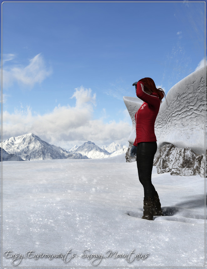 Easy Environments: Snowy Mountains by: Flipmode, 3D Models by Daz 3D