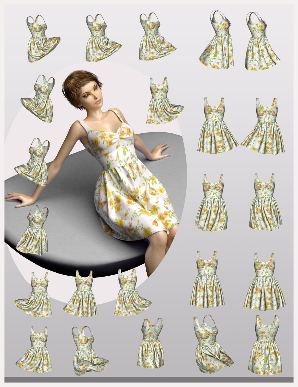 Cute3D's Beautiful Skirt by: Cute3D, 3D Models by Daz 3D
