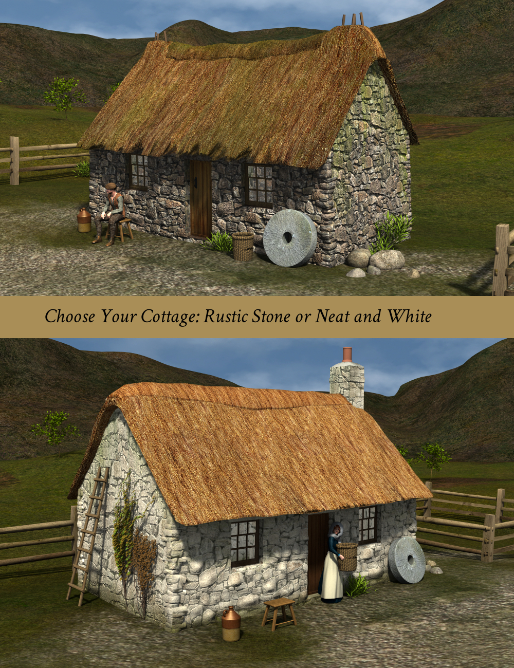 Humble Homestead in the Hills by: Inkara, 3D Models by Daz 3D