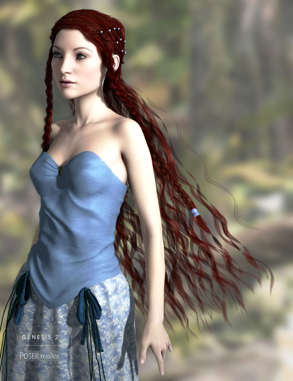 Nimue Hair for Genesis 2 Female(s) by: AprilYSH, 3D Models by Daz 3D