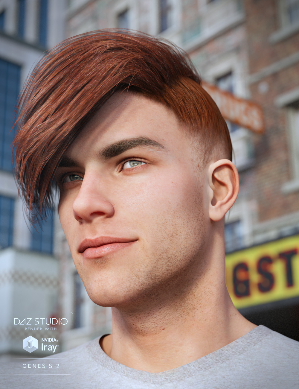 Edit Hair for Genesis 2 Male(s) by: goldtassel, 3D Models by Daz 3D