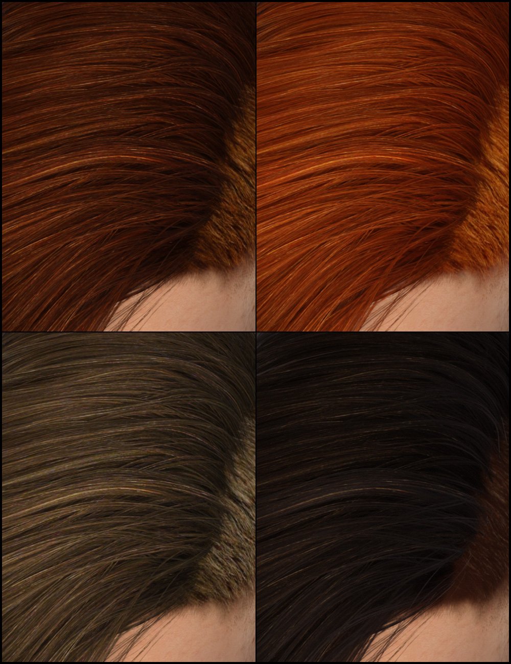 Colors for Edit Male Hair by: goldtassel, 3D Models by Daz 3D