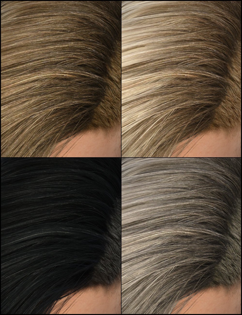 Colors for Edit Male Hair by: goldtassel, 3D Models by Daz 3D