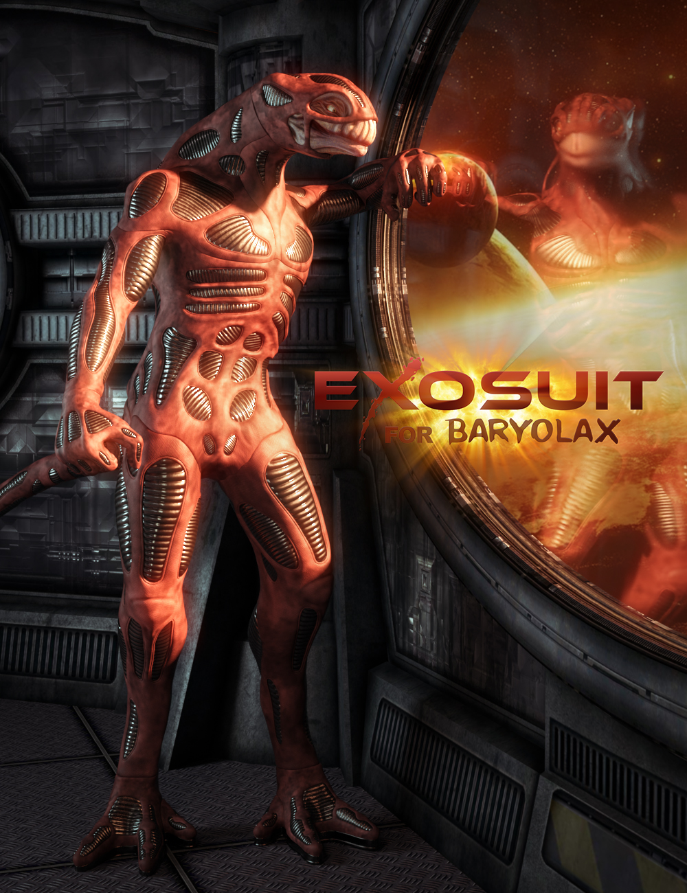 Exosuit for Baryolax by: JoLab1985, 3D Models by Daz 3D