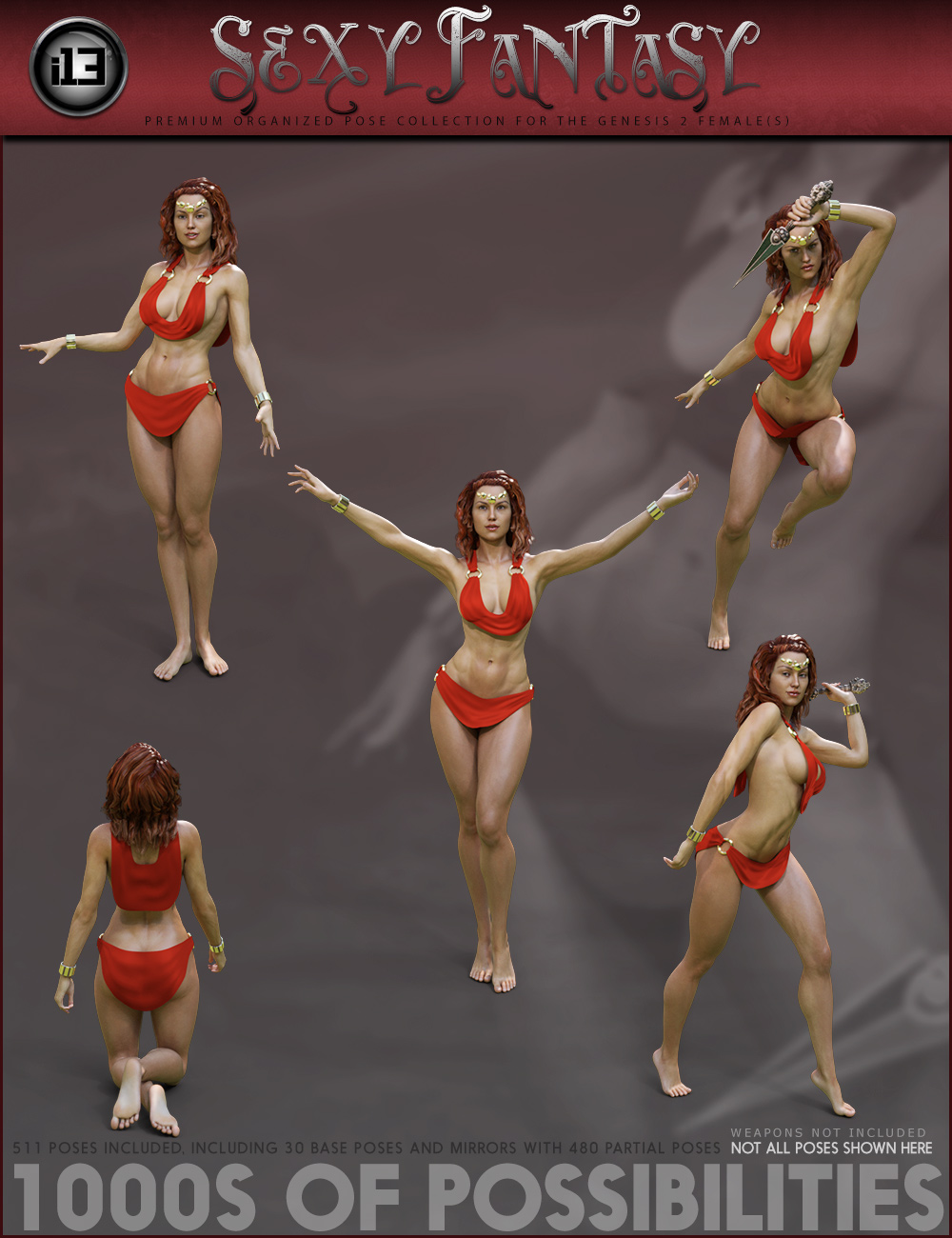 i13 SEXY FANTASY Pose Collection i13 SEXY FANTASY Pose Collection by: ironman13, 3D Models by Daz 3D
