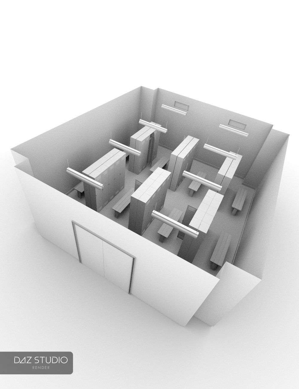 Police Locker Room by: , 3D Models by Daz 3D