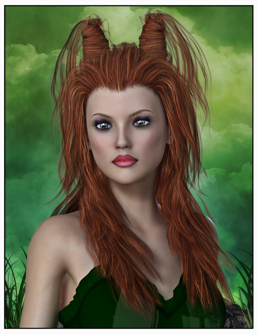 Ivy Hair for Genesis 2 Female(s) and Victoria 4 by: SWAM, 3D Models by Daz 3D