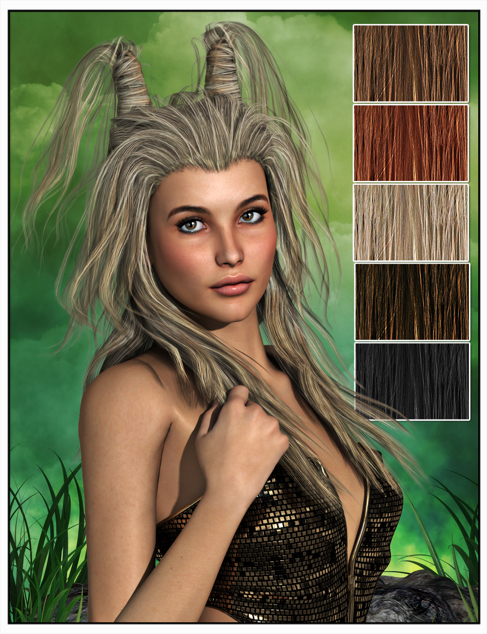 Ivy Hair For Genesis 2 Females And Victoria 4 Daz 3d