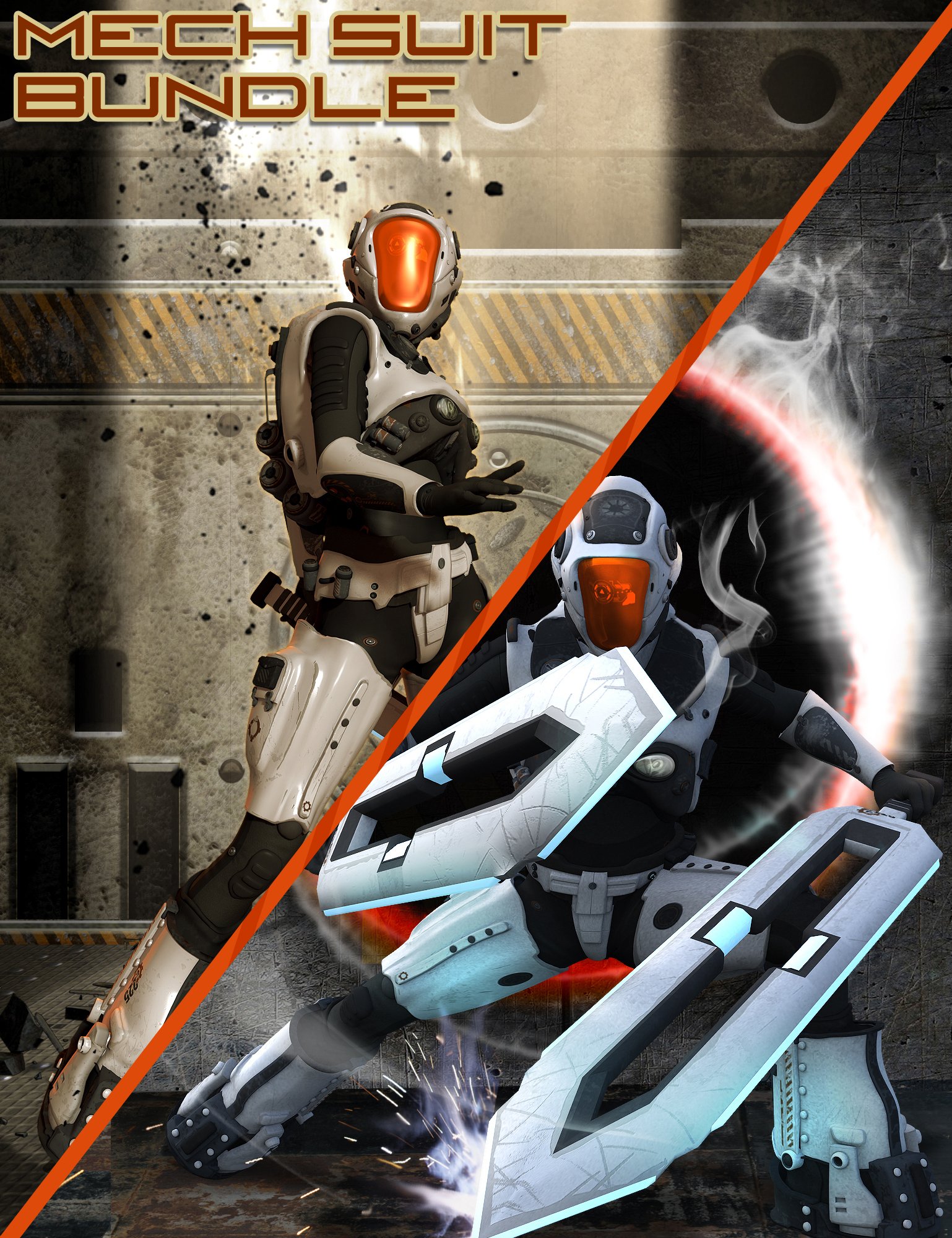 Mech Gear for Genesis 2 Male and Female Bundle by: The AntFarmSickleyield, 3D Models by Daz 3D