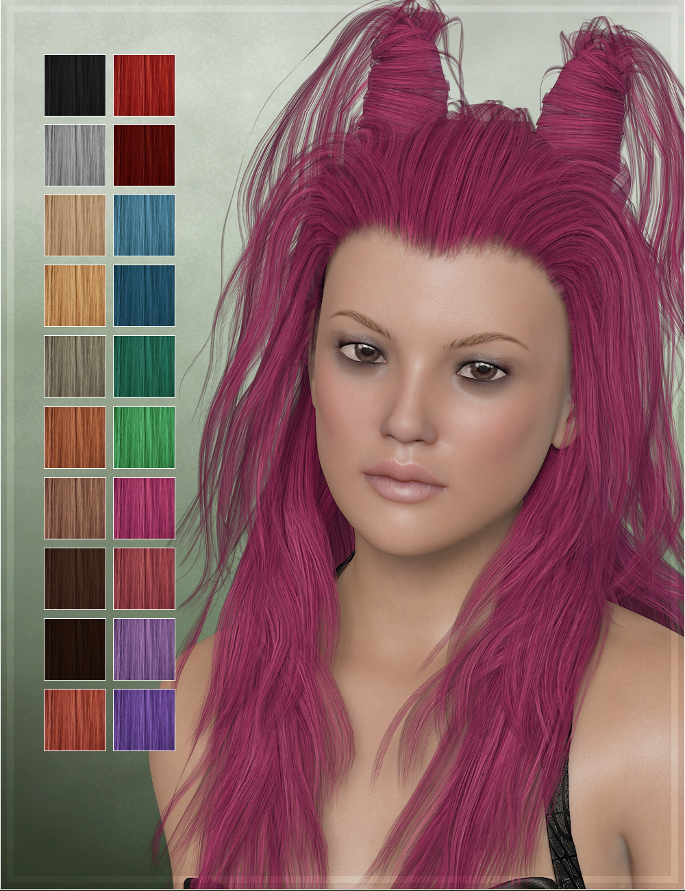 Ivy Hair Colors And Bonus Ivy Daz 3d 