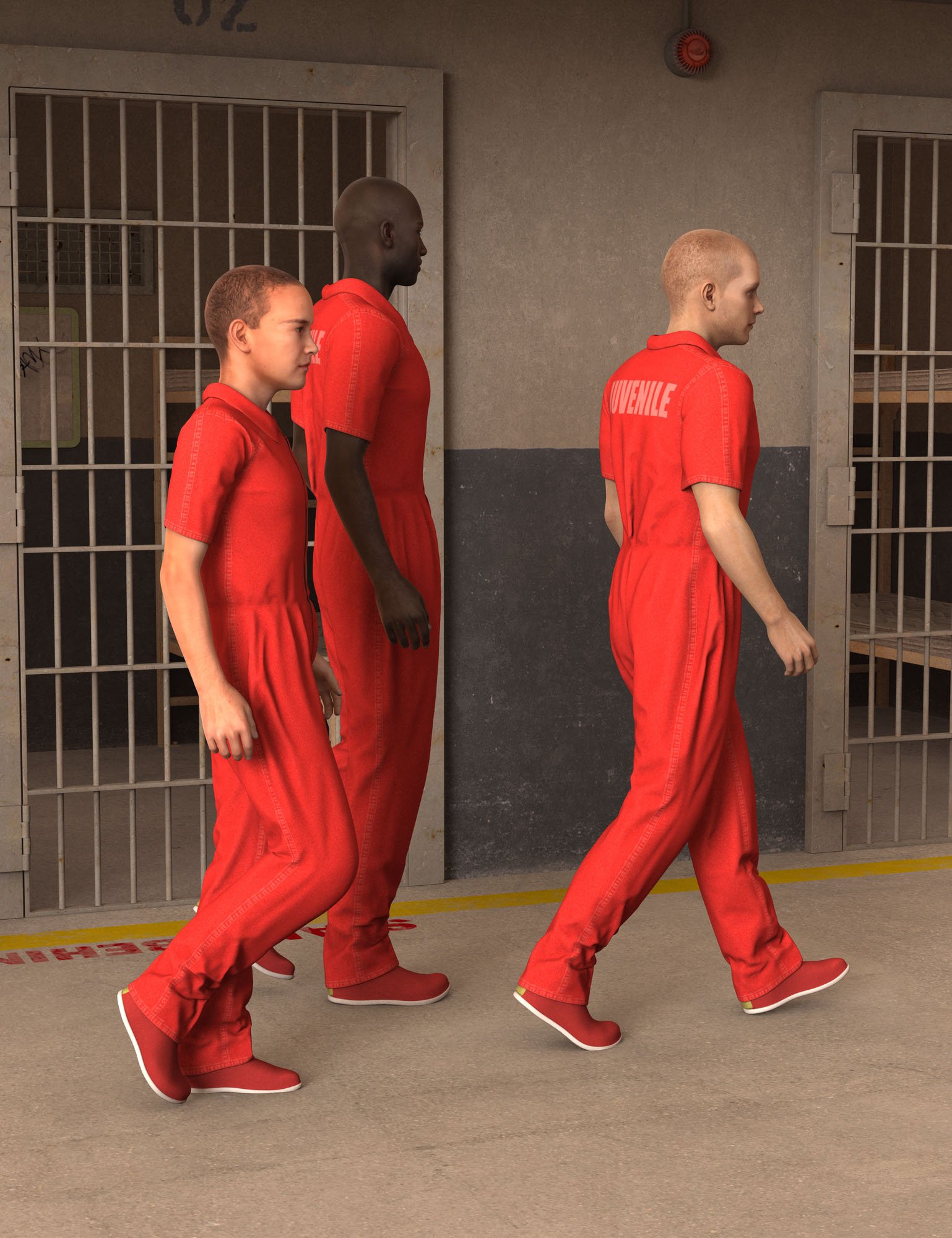 Prison Clothes for Genesis 2 Male(s) by: Oskarsson, 3D Models by Daz 3D