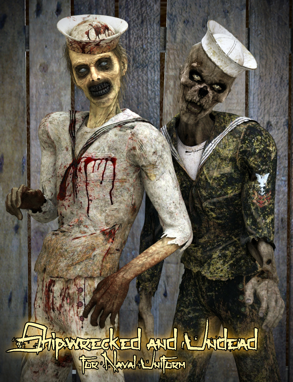 Shipwrecked and Undead for Naval Uniform by: SloshWerks, 3D Models by Daz 3D