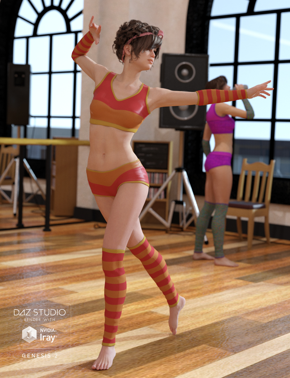Dance Practice for Genesis 2 Female(s) by: Fisty & Darc, 3D Models by Daz 3D