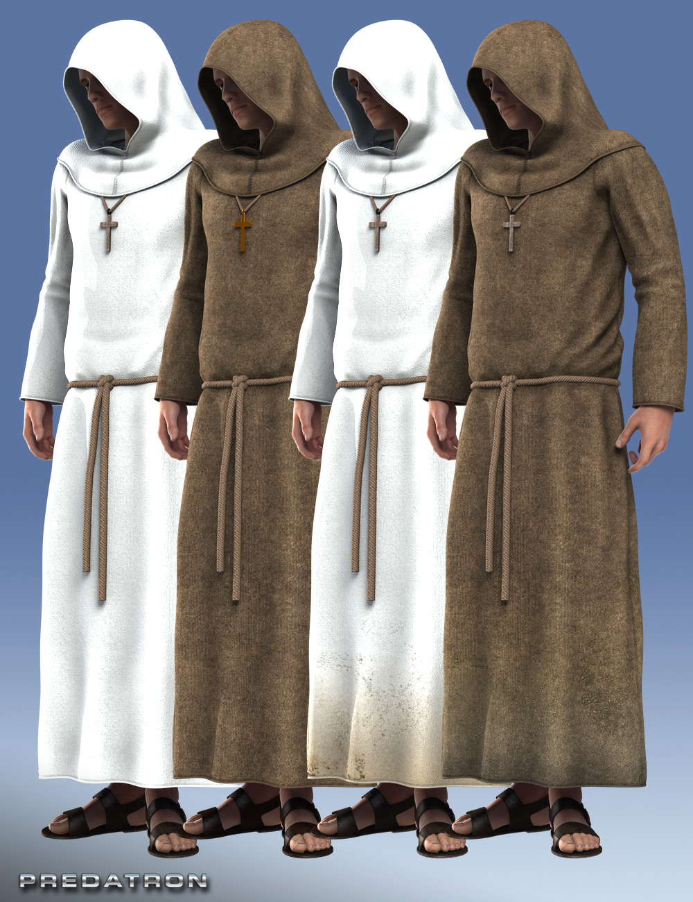 Monks Robes for Genesis 2 Male(s) by: Predatron, 3D Models by Daz 3D