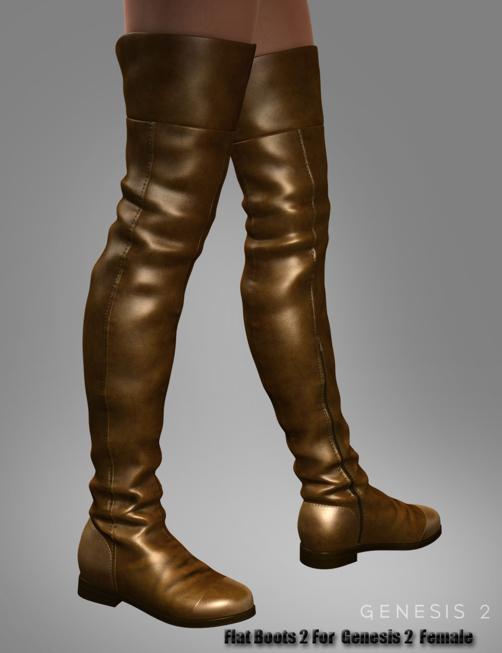 Flat Boots 2 for Genesis 2 Female(s) by: dx30, 3D Models by Daz 3D
