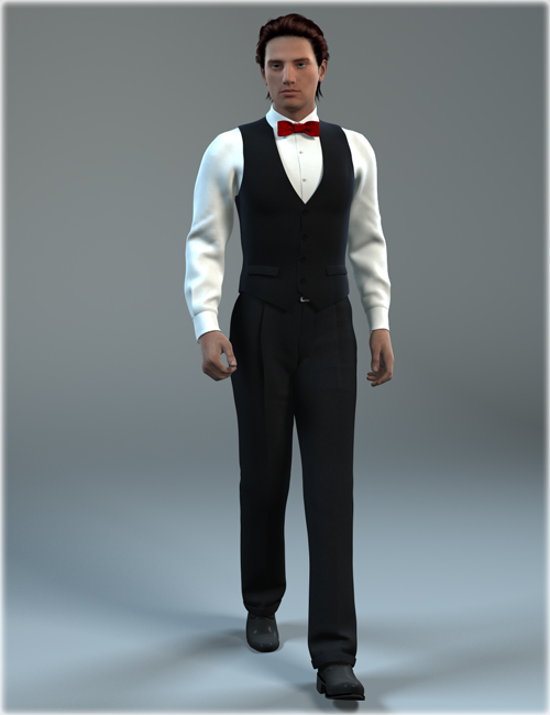 Waiter Uniform for Genesis 2 Male(s) by: IH Kang, 3D Models by Daz 3D