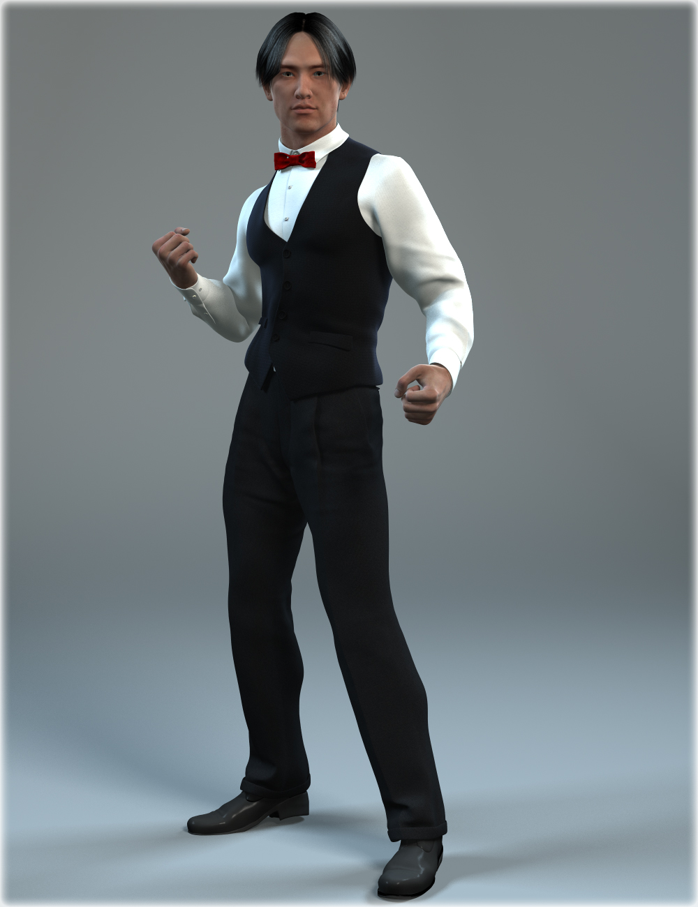 Waiter Uniform for Genesis 2 Male(s) by: IH Kang, 3D Models by Daz 3D