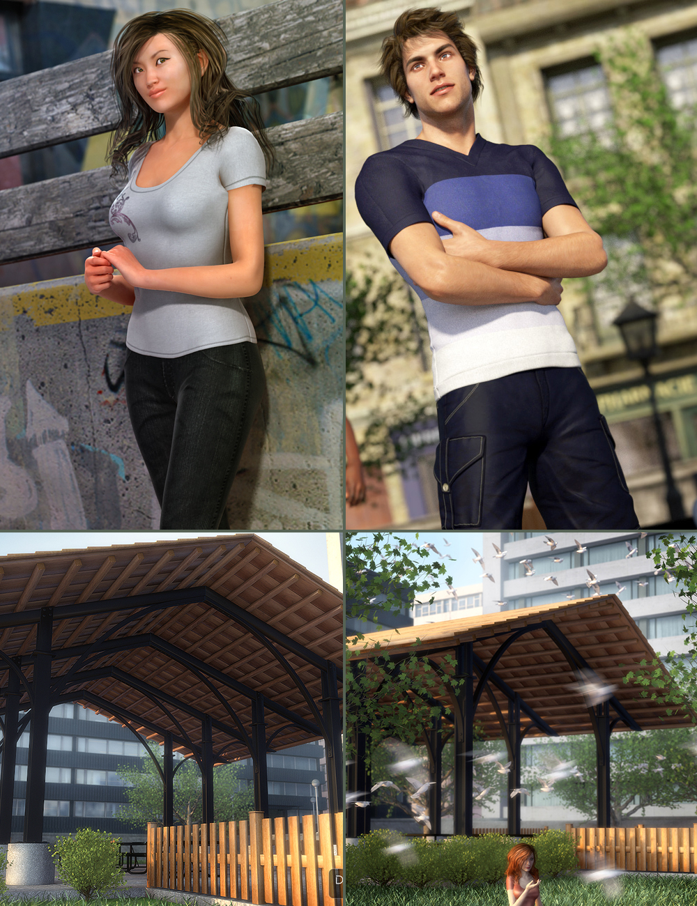 Casual Recreation Bundle by: , 3D Models by Daz 3D