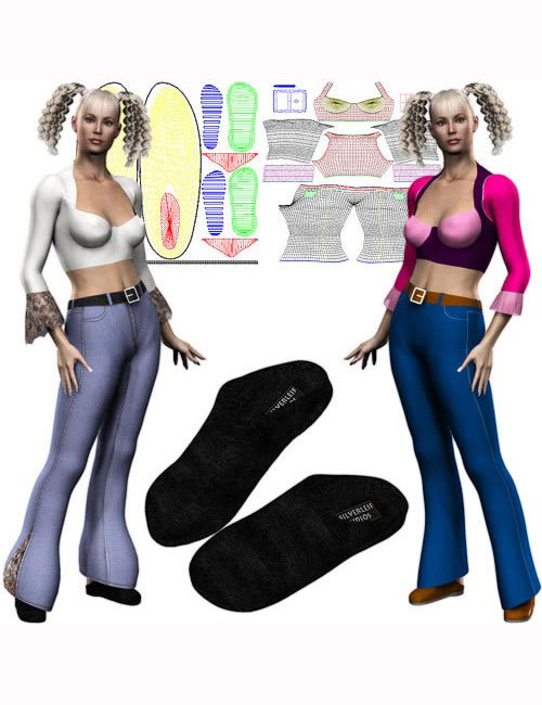 SS V3 Hip Hop Set by: , 3D Models by Daz 3D