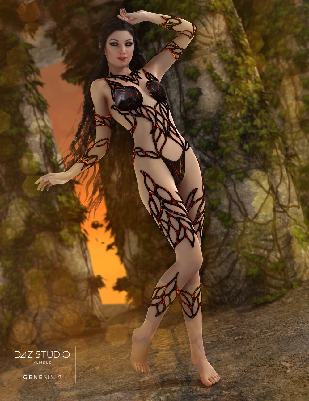 Molten Outfit for Genesis 2 Female(s) by: NikisatezArien, 3D Models by Daz 3D