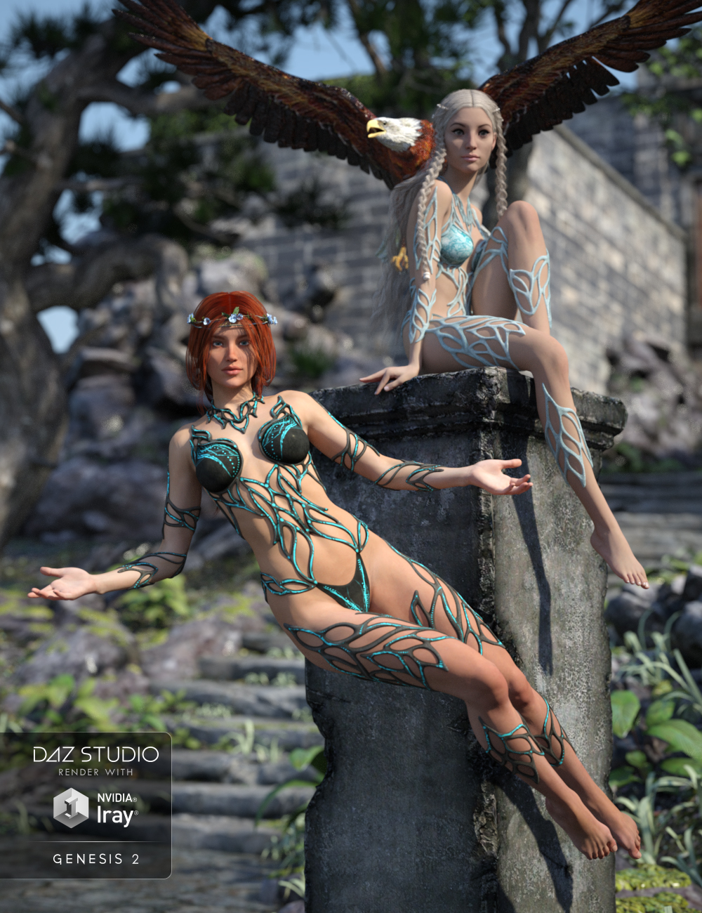 Molten Outfit Elementals Textures by: Arien, 3D Models by Daz 3D