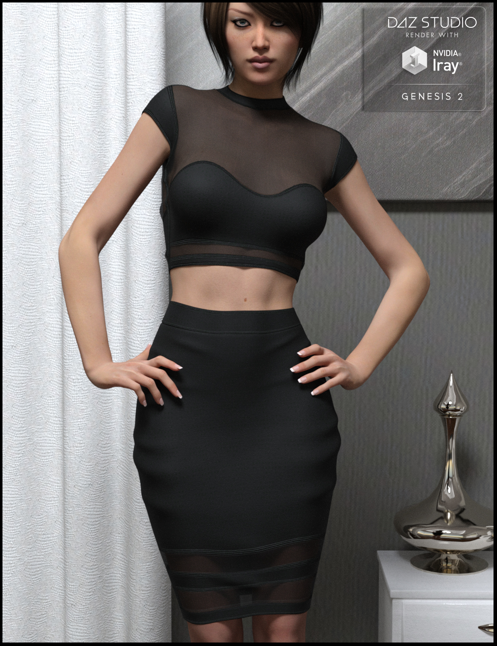 Avery Outfit for Genesis 2 Female(s) by: Nikisatez, 3D Models by Daz 3D