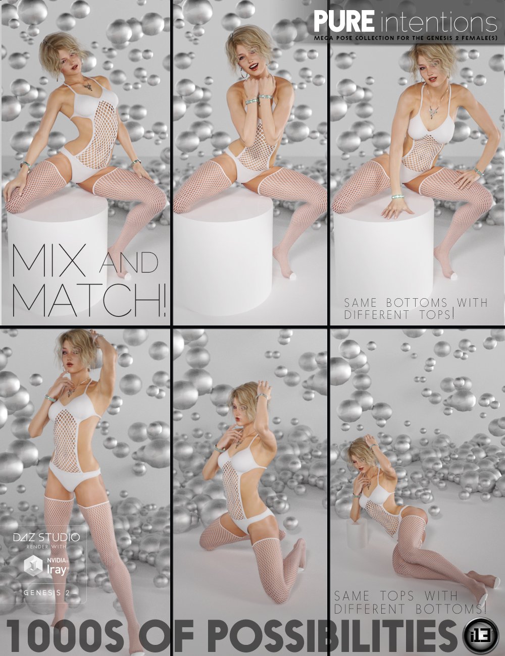i13 PURE INTENTIONS Pose Collection by: ironman13, 3D Models by Daz 3D