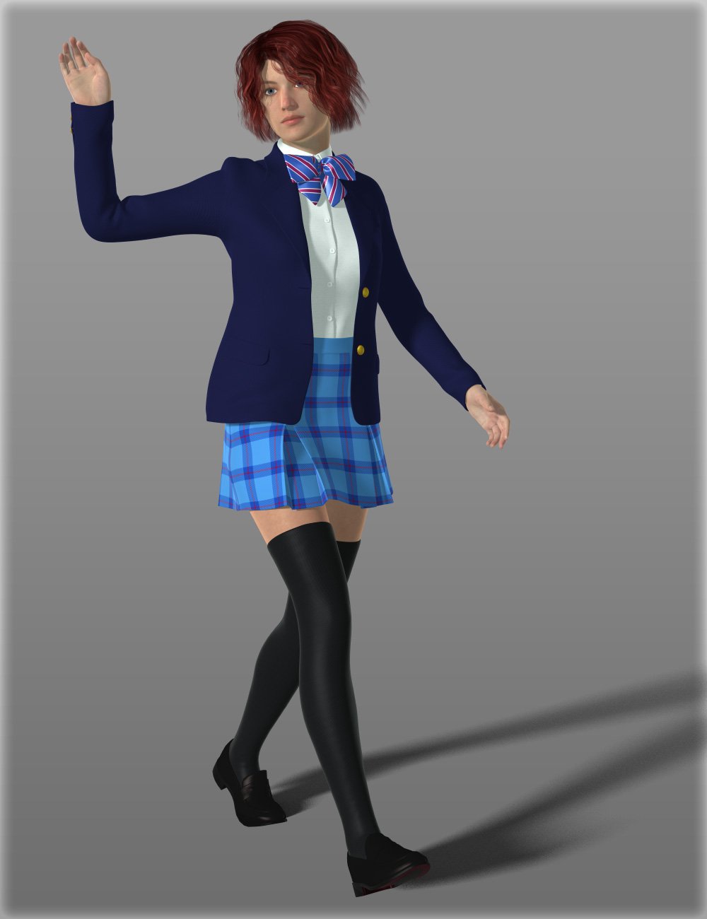 School Uniforms for Genesis 2 Female(s) by: IH Kang, 3D Models by Daz 3D