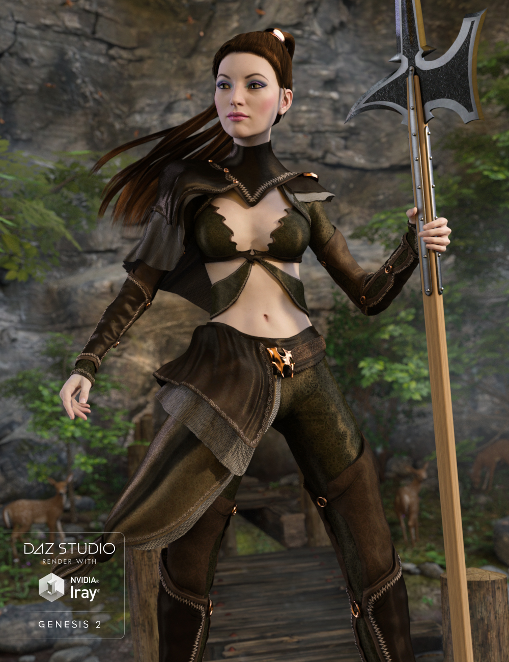 Nomadic Huntress for Genesis 2 Female(s) by: Shox-DesignBarbara Brundon, 3D Models by Daz 3D