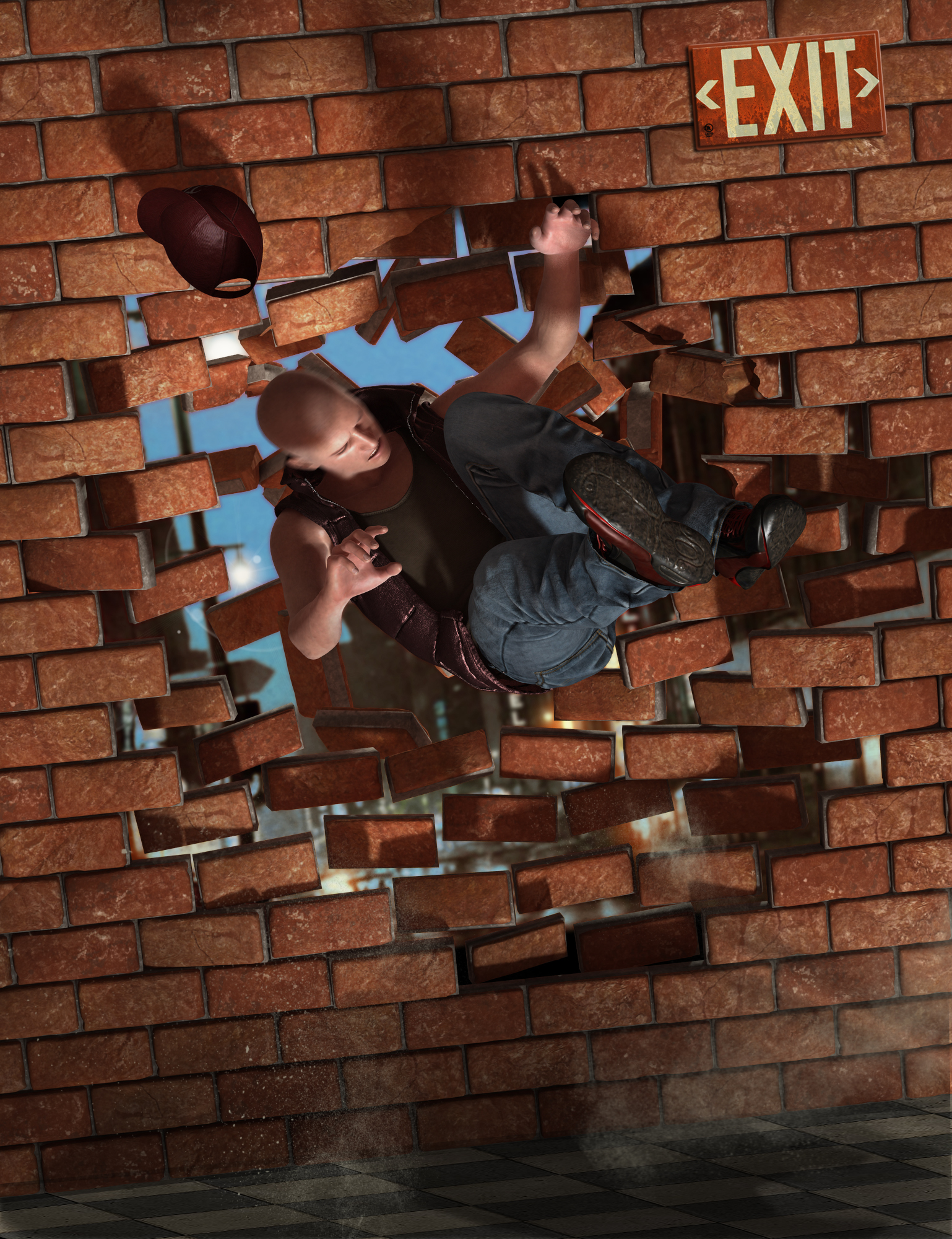Brick in the Wall by: The AntFarm, 3D Models by Daz 3D