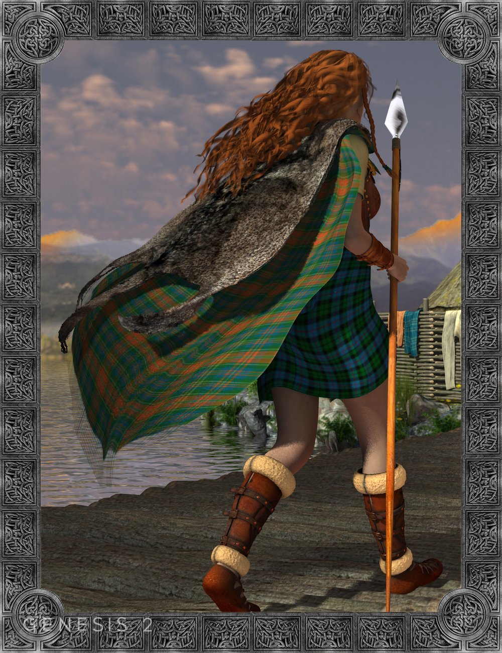 Celtic Maeve Outfit for Genesis 2 Female(s) by: Meshitup, 3D Models by Daz 3D