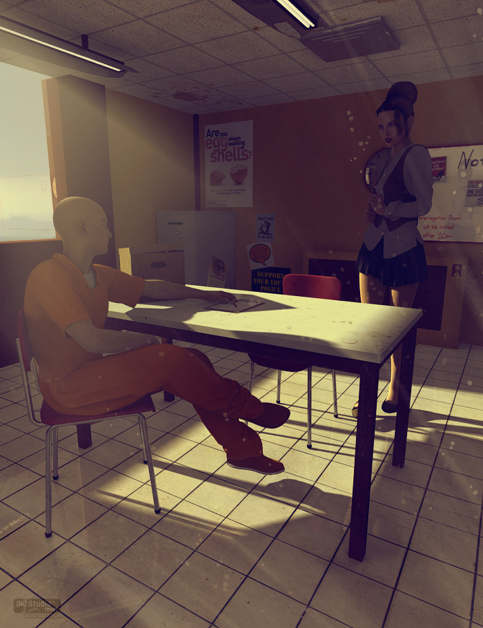 Police Interrogation Room by: ForbiddenWhispersSedor, 3D Models by Daz 3D