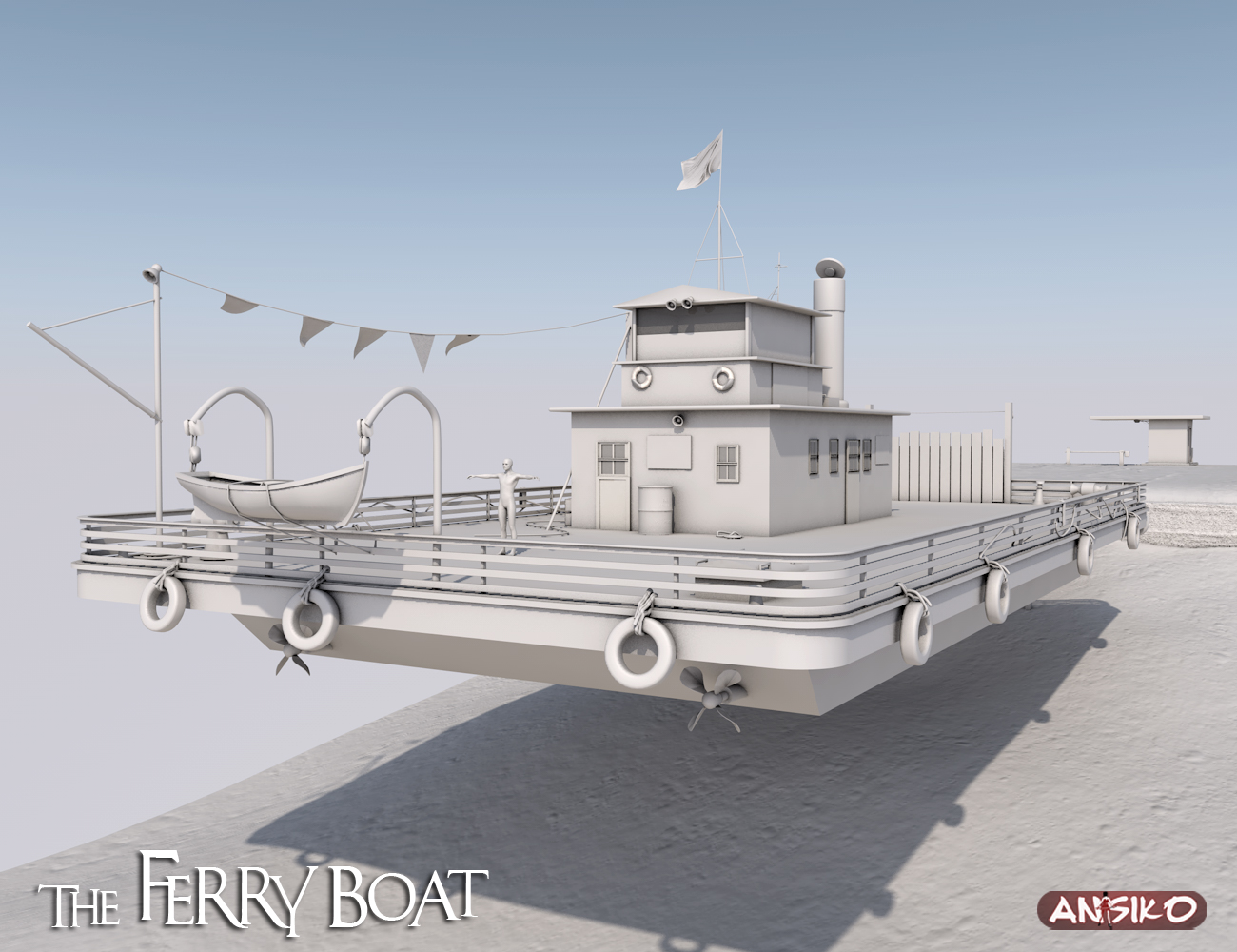Ferry Boat by: Ansiko, 3D Models by Daz 3D