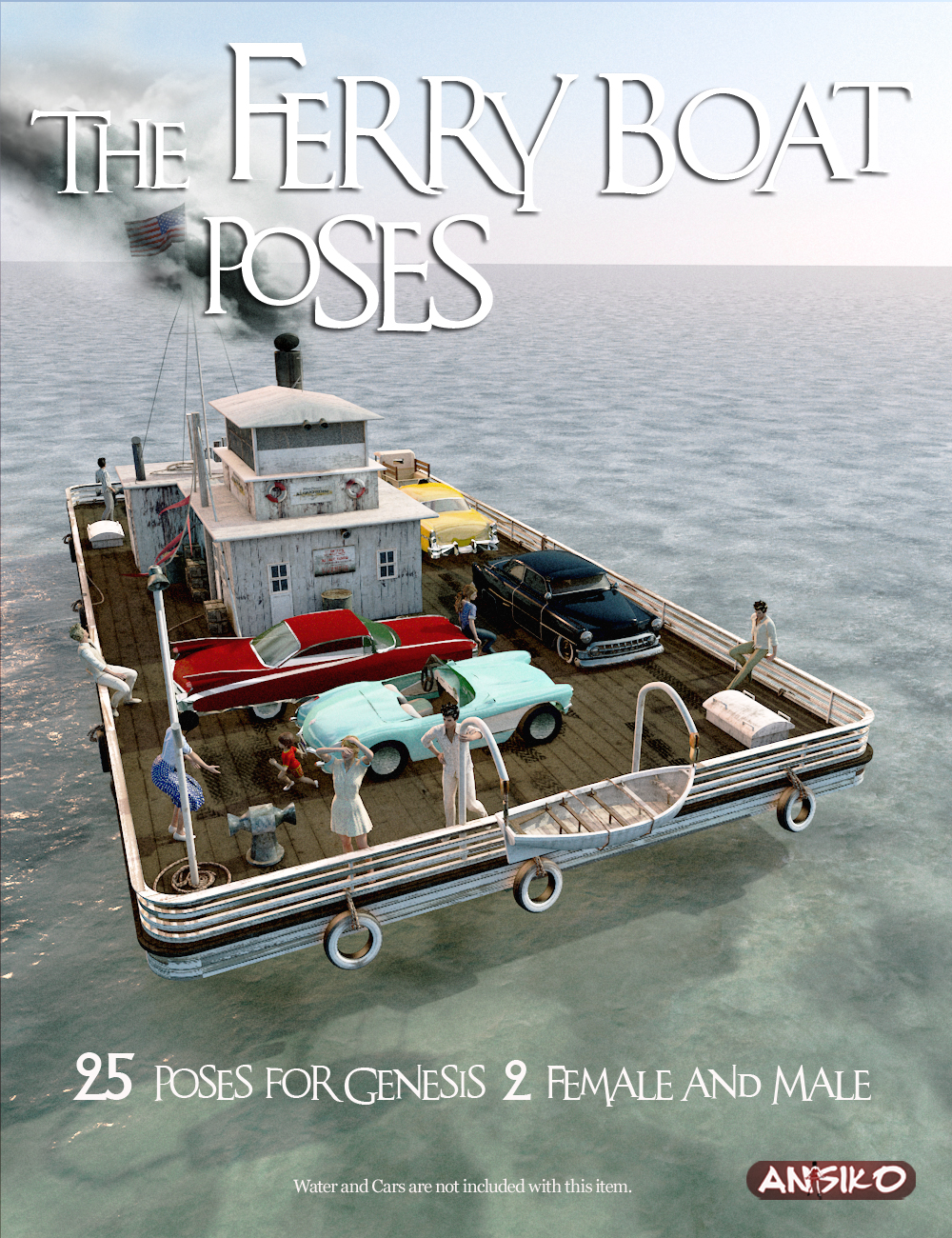 Ferry Boat Poses by: Ansiko, 3D Models by Daz 3D