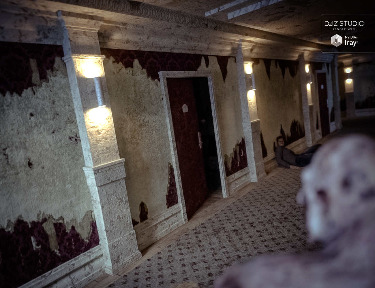 Hotel Hallway Hotel Hallway by: ForbiddenWhispers, 3D Models by Daz 3D